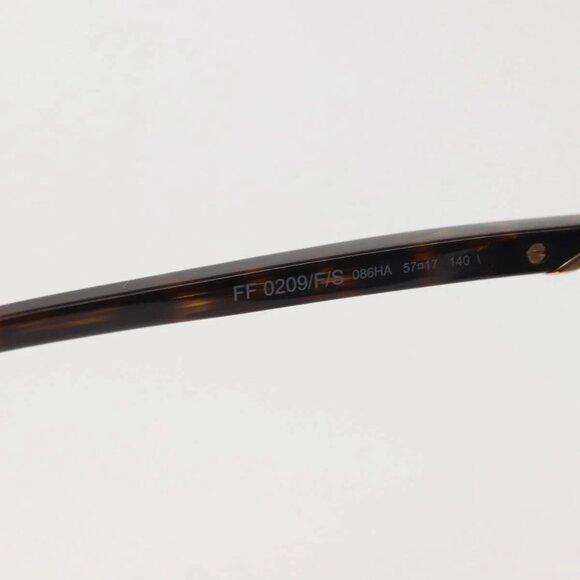FENDI Sunglasses Plastic Brown Auth BA6233